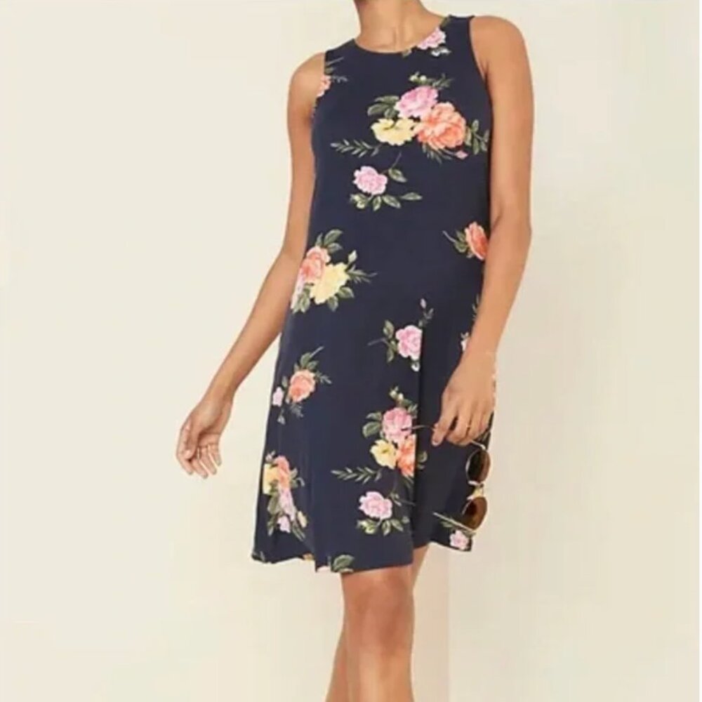 Old Navy Floral Swing Dress Blue Women- M